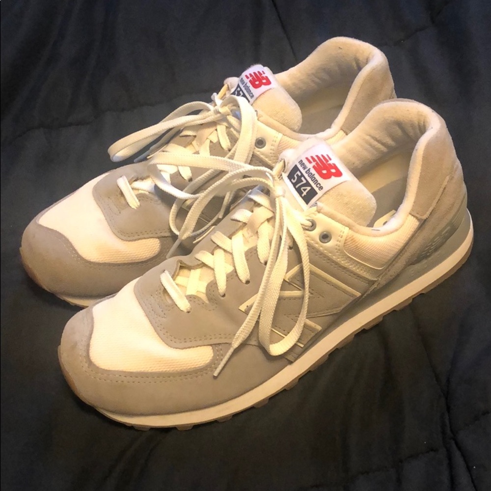 Grey/White New Balance 574